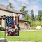 Patriotic 4th of July Garden Flag – 12x18 Inch Double-Sided Outdoor Yard Flag with Red, White, and Blue Flowers, American Flag Design for Memorial Day and Independence Day